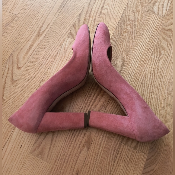 J Crew Stella Coral pink heels pumps shoes size 9 1/2 - Picture 3 of 10